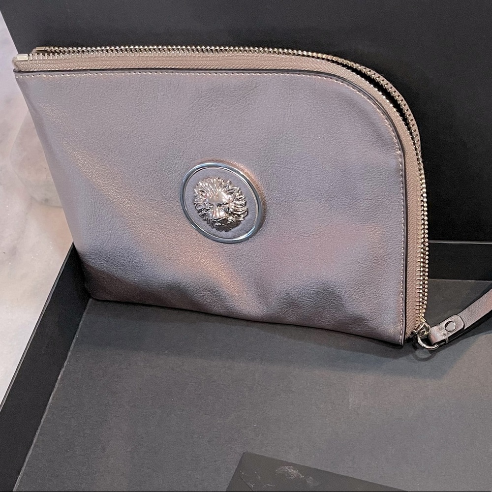 Versace Embossed Medusa Evening Clutch Bag